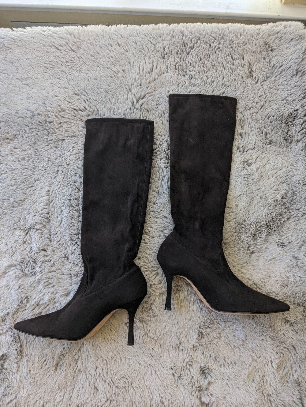 MANOLO BLAHNIK Pascalare Black Suede Sock Boots 39 MSRP $1500 - Picture 11 of 16